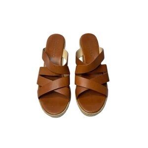 NWOB Jimmy Choo Tan Wedge Sandals